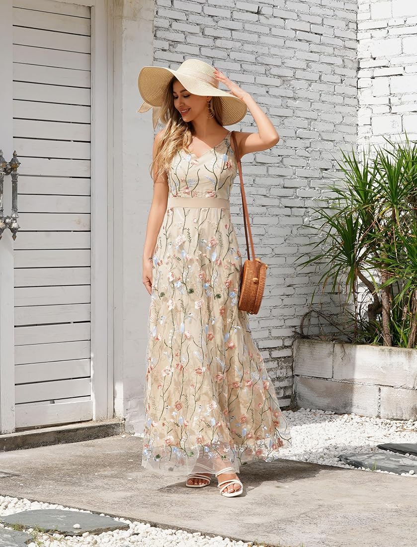 Floral Lace Embroidered Dress Floral Lace Embroidered Dress - Image 1